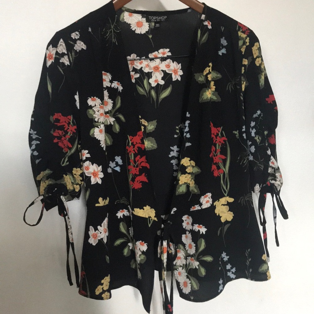 TOPSHOP floral print blouse